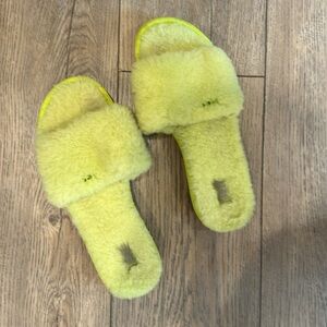 Yellow Ugg slippers